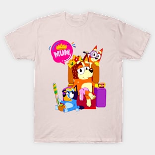 Mum Queen Bluey T-Shirt